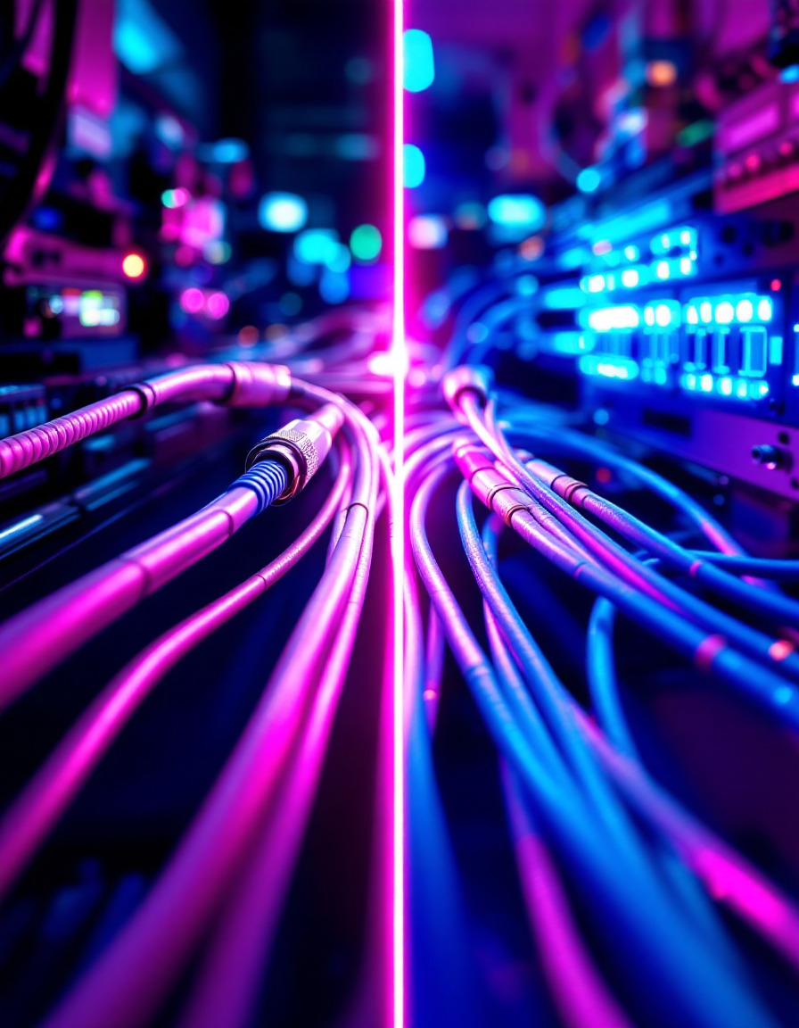 Modern broadcast cables symbolizing efficient media infrastructure and future-ready operations