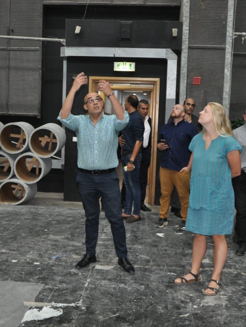 Ayman Radwan guiding artists through high-tech studios at Media Production City